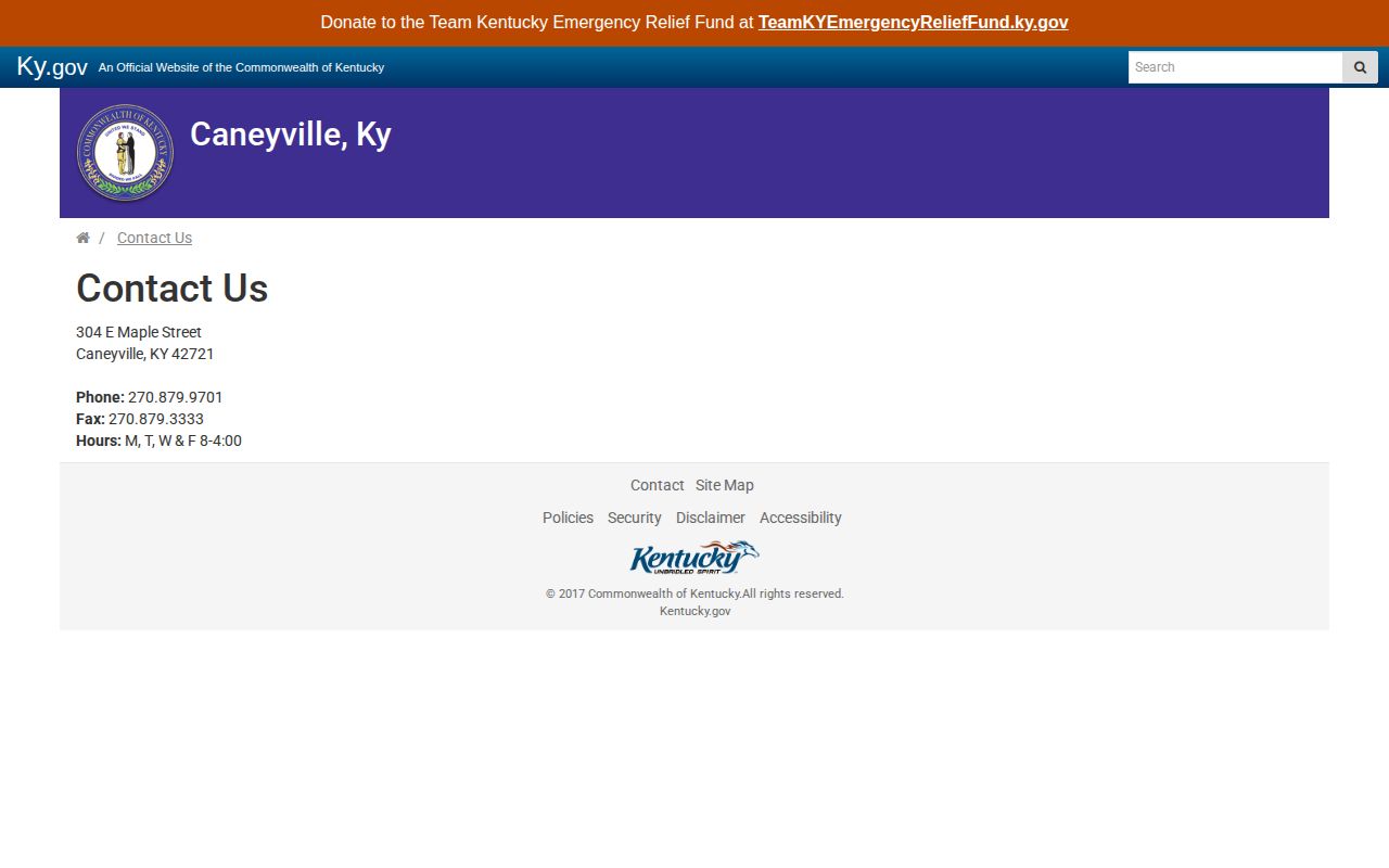 Caneyville city police contact source for Grayson County arrest records