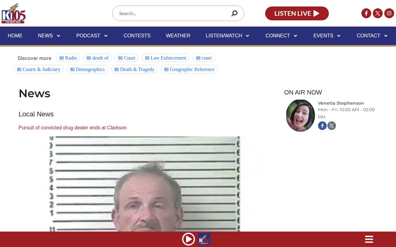 Grayson County arrest news and records coverage on K105